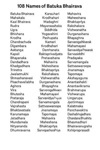 108 names of batuk bhairava